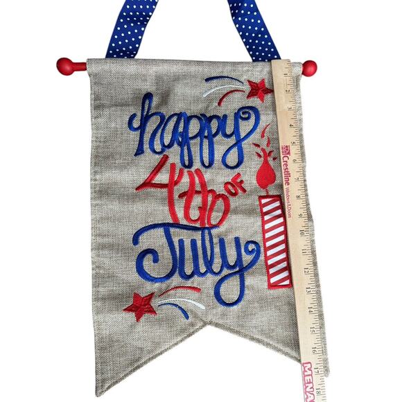 4th of July Embroidered Pennant Banner America Home Party Supplies Decoration - Picture 4 of 6